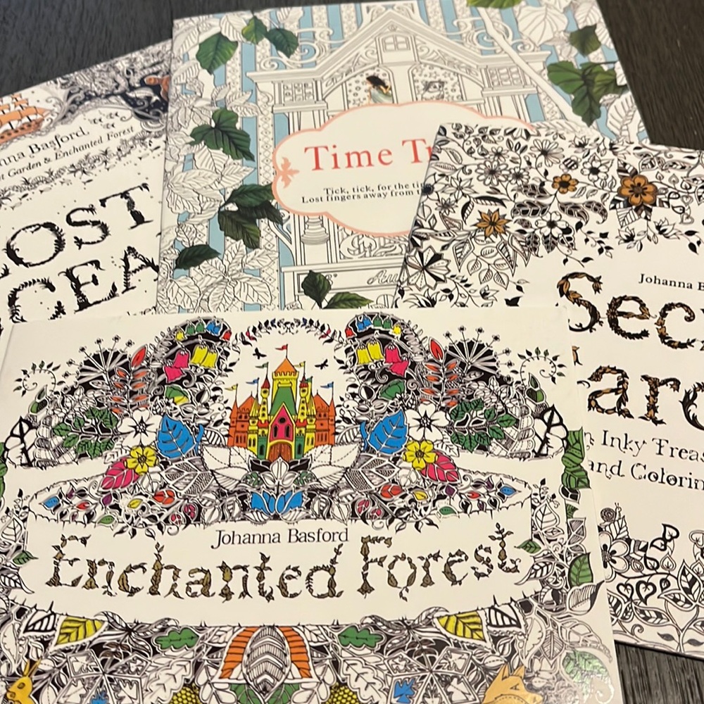 Johanna Basford Coloring Books Set of 4